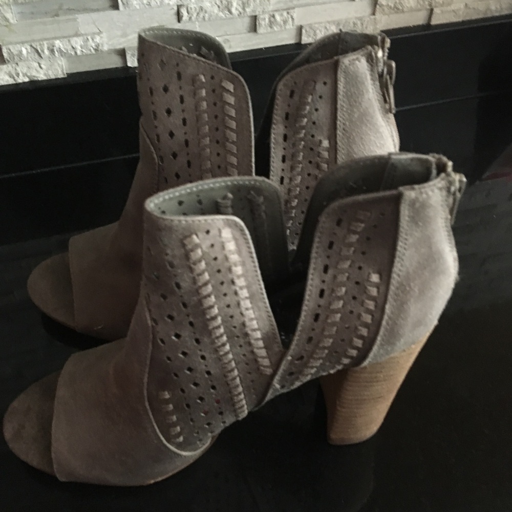 Carlos Santana booties peep toe shoes